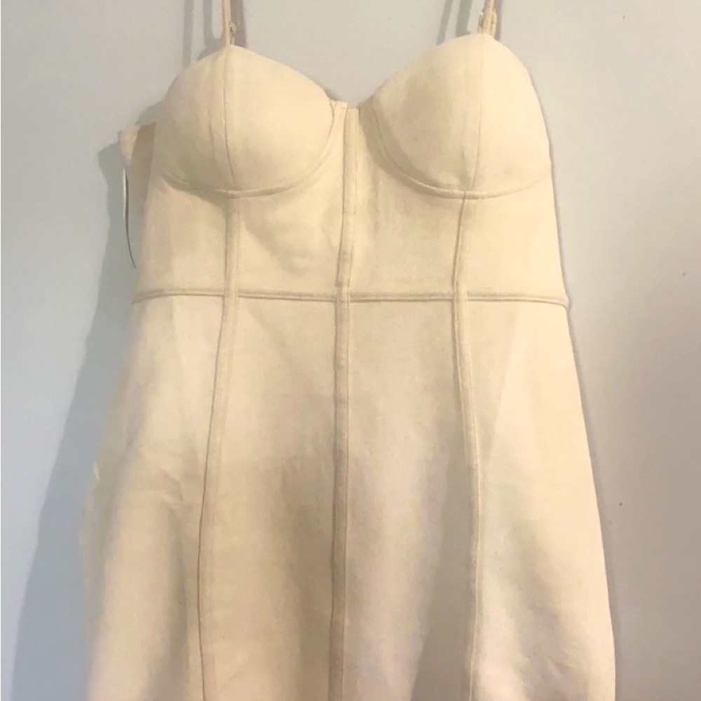 Beige mini dress